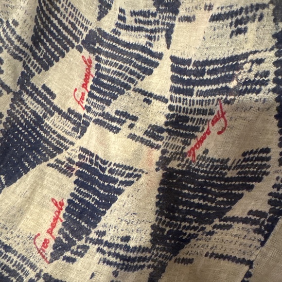 FREE PEOPLE Gauzy Abstract Print Reusable Shopping Tote Bag - Picture 3 of 3